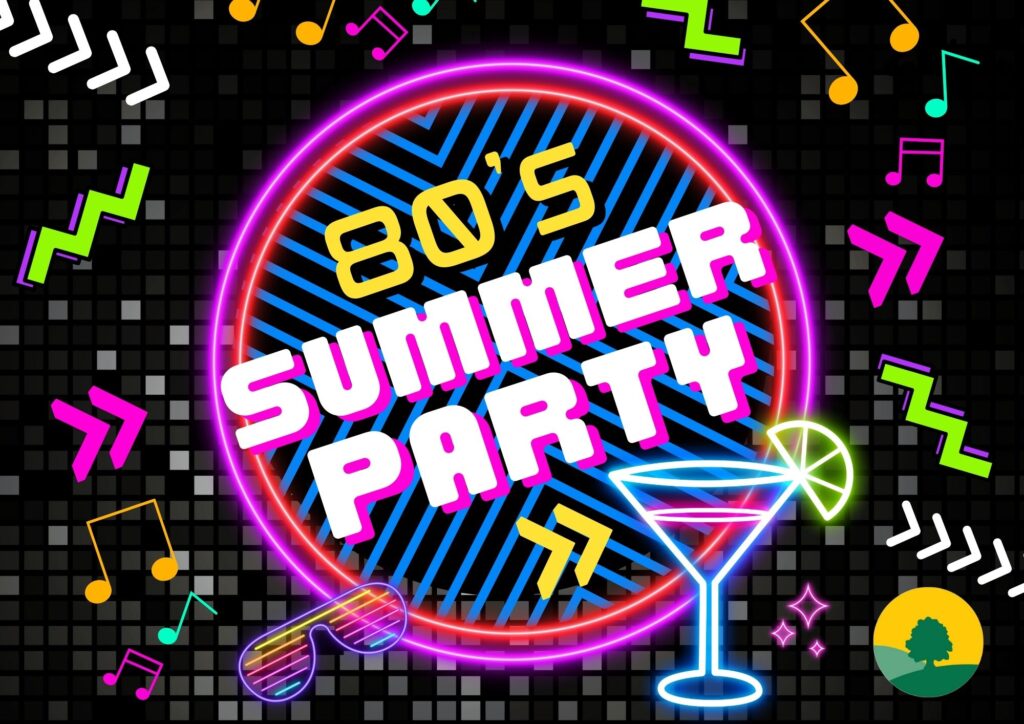 The Vale 80s Night Summer Party Poster