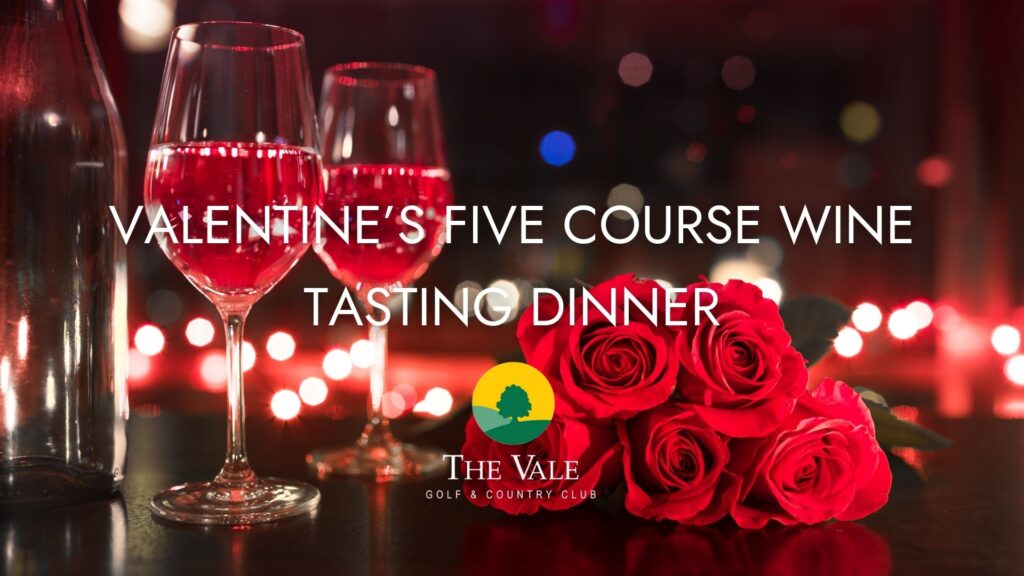 Valentines five course wine tasting dinner title image